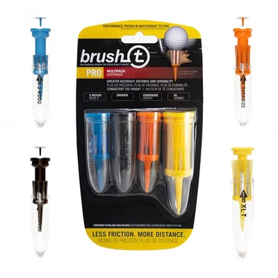 BRUSH T Premium Plastic Golf Tees Unbreakable Innovative Design Consistent He... - Image 1 of 4
