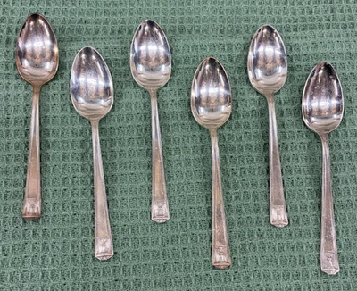CENTURY Teaspoons Holmes & Edwards International Silver 6" Flatware Set of 6 - Image 1 of 4