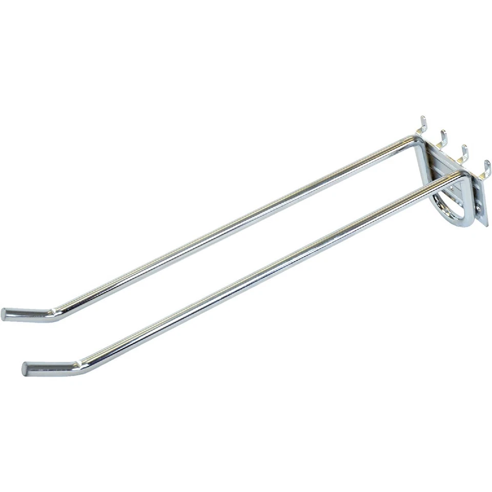 SIM SUPPLY BLOCKED BRAND Southern 12 In. L. Chrome Plated Steel Extra Heavy-Duty Double Peg Hook