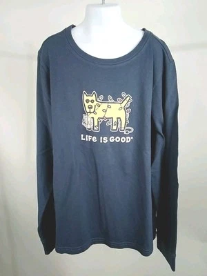 Life is Good Kid Trituradora Manga Larga Cohete Luces Vacaciones Azul XX-Grande 81194 Foto 1 de 4