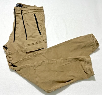 Hollister Advanced Stretch Skinny Jogger Men Sz M Khaki Beige Tan Elastic - Image 1 of 4
