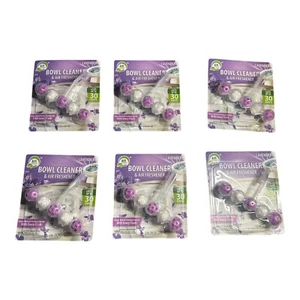 6 Pack Toilet Bowl Cleaner & Air Freshener with Every Flush! Lavender Scent - Picture 1 of 3