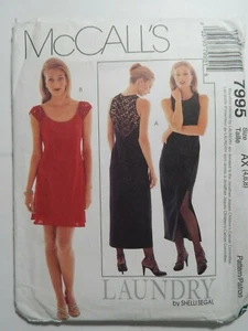 McCall's 7995 Dress Sewing Pattern Ladies 4 6 8 Laundry Lace Back Evening UC - Picture 1 of 4