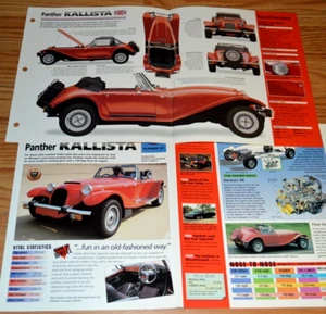 2 folletos originales de póster de Pantera Kallista 1985 información especificaciones vintage 85 - Imagen 1 de 1