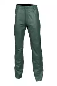 Herren Biker Jeans echtes Rindsleder schlank und sexy 501 Stil dunkelgrün - Bild 1 von 2