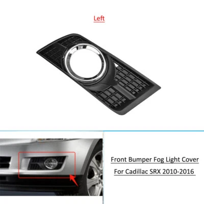 Front Bumper Fog Light Frame Cover Grille For Cadillac SRX 2010-2016 2015 Left - Imagem 1 de 4