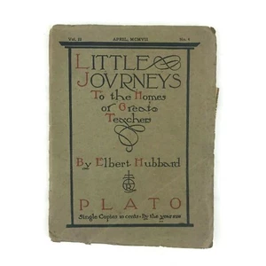 Vintage Roycroft Roycrofters Little Journeys Plato Elbert Hubbard Arts & Crafts - Bild 1 von 9