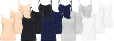 LADEHEID Set 3 Stück Unterhemd Damen Spaghetti Top Damen Baumwoll Unterwäsche Tank Top