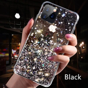 For iPhone 16 15 14 13 Pro Max 12 11 XR Glitter Shockproof Protective Case Cover - Picture 1 of 18