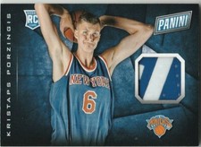 2015 Panini Cyber Monday KRISTAPS PORZINGIS ROOKIE 2 color PATCH
