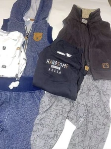 Infant Boys Two Piece Outfit Sets Lot Of 6 Size 6 Months Bear/Handsome Fella - Picture 1 of 5