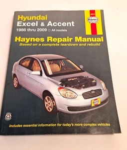 Haynes Hyundai Ecel & Accent 1986 Thru 2009 All Models repair manual - Picture 1 of 7