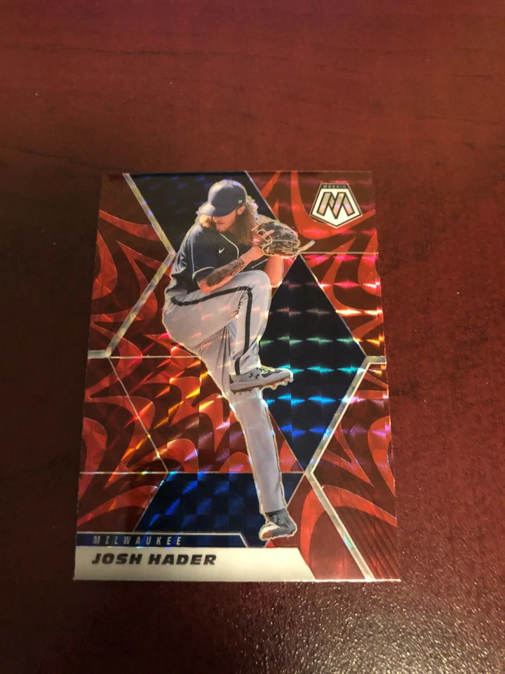 2021 Panini Mosaic Red Mosaic Prizm Refractor Josh Hader card #146 - Image 1 of 2