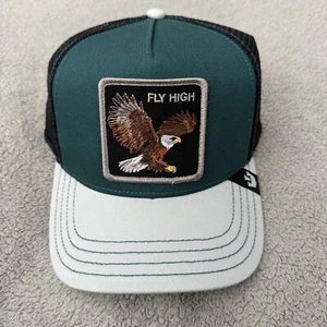 Goorin Animal Farm Trucker Baseball Snapback Hat Cap The Fly High Bird Emerald - Picture 1 of 4
