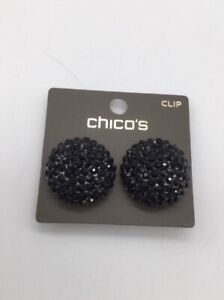 Chico's ClLIP earrings Black  NTWS