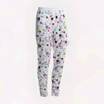 Hot Chillys Youth Pepper Skins Print Bottom, Dots & Hearts-White, X-Small  - Image 1 of 2