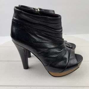 Scarpe con plateau Miss Sixty taglia 35M 5/5.5 Jaiden nere in pelle tacco alto - Foto 1 di 10