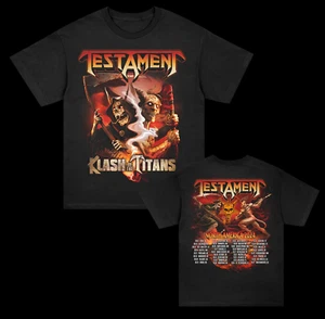 Testament Klash Of The Titans doppelseitiges schwarzes Baumwoll-T-Shirt volle Größe S-5XL - Bild 1 von 3
