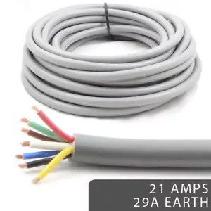 *29 Amp Heavy Duty Earth 21 AMP* Luci rimorchio roulotte filo cavo 7 core - Foto 1 di 2
