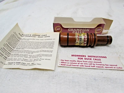 Wood Faulks Honker Goose Call CH-44 with Box and Instructions - Image 1 of 4