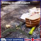 ~ Foldable Outdoor Stove Flat Gas Tank Base Long Cylinder Holder Tool (Army Gree