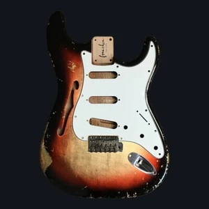 FRANCHIN Mercury F guitar body Relic Nitro OVER LEAF S-type F-hole*MADE TO ORDER - Imagen 1 de 5