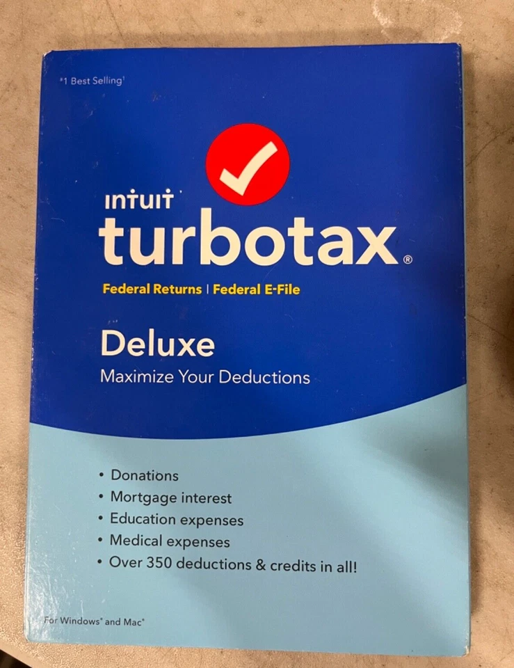 Intuit TurboTax Deluxe 2016 Federal Only Factory Genuine 100 Guaranteed