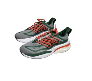 Men's Adidas AlphaBoost V1 Miami Hurricanes Running Shoes IE1038 Size 7.5 NWOB - Picture 1 of 6