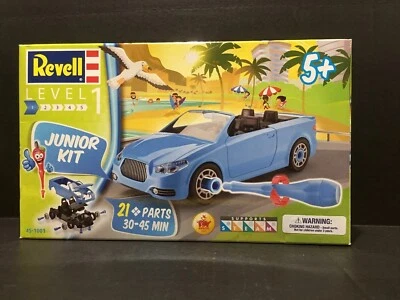 Revell Roadster Convertible Junior Blue 1/20 scale model kit #1001 New 🚙 - Image 1 of 3