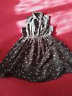 Black Star Sparkle Armless Party Dress Size 9-10yrs By George