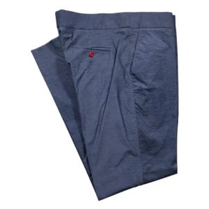 Mens Gurkha Pants 40 Blue Corduroy Slim Fit Straight Leg Flat Front Trousers - Picture 1 of 6