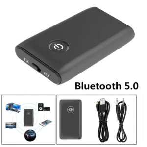 NEW Bluetooth 5.0 Transmitter and Receiver Wireless 3.5mm Audio Output Low Delay - Picture 1 of 11