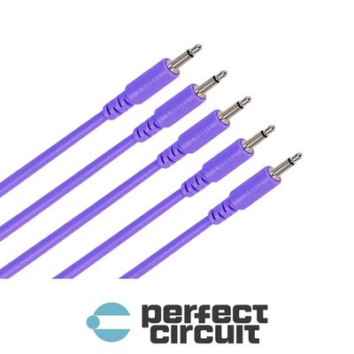 LMNTL 48" 3.5mm Eurorack Modular Synth Patch CABLE - VIOLET - 5 PACK - PCA