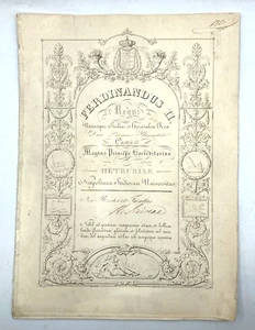 DIPLOMA LAUREA Medicina Università Napoli Regno Due Sicilie Ferdinando II 1857 - Picture 1 of 5