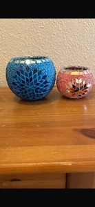 Mosaic Glass Candle Holder100% Handmade Perfect Gift - Picture 1 of 1