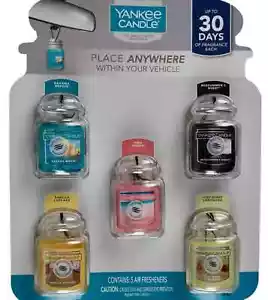 Yankee Candle Car Jar Air Freshener Ultimate Multipack 5 Pack New Free Shipping - Picture 1 of 2