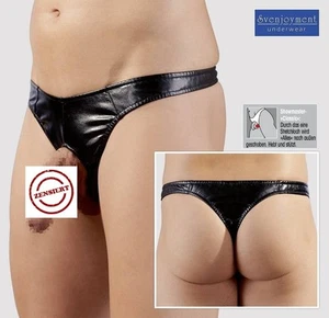 Svenj. Showmaster Leder Rio String FRONTOFFEN NEU Imitat Loch in M und XL + 2XL - Bild 1 von 11