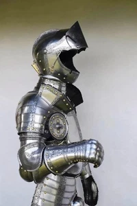 Full Suit of Medieval Knight Plate Armor | 16th Century Gothic Style Replica - Picture 1 of 9