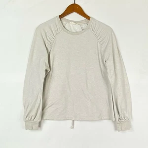 The Upside Marion Gathered Melange Jersey Sweatshirt Size 4 Stretch - Picture 1 of 6
