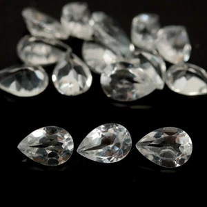 11.47 CT. Unheated 10Pcs White Topaz Brazil Pear - Picture 1 of 4