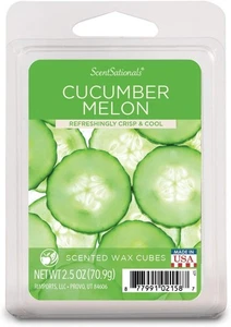 (2 Pack) Scentsationals Wax Melts, Wax Cubes Strong Scent - Cucumber Melon - Picture 1 of 9