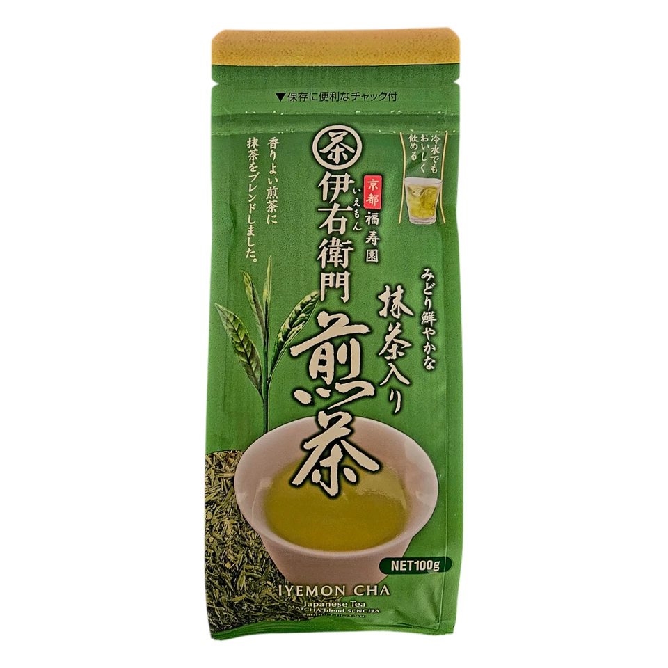 Té Verde Japonés IYEMON Cha Sencha con Matcha - 100g - ¡Envío Gratis! Foto 1 de 4