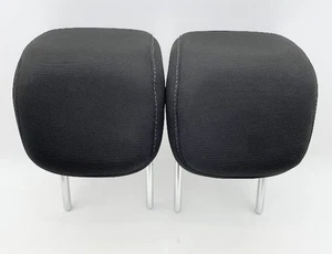 2016 - 2022 Chevy Chevrolet Spark Rear Headrest Set Both Pair Black Cloth Fabric - Foto 1 di 7