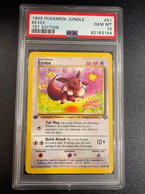 Graded PSA 10 Eevee 1st Edition 51/64 Jungle Regular - Image 1 of 2