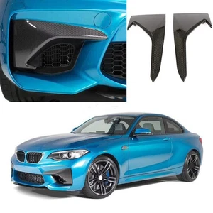 For BMW F87 M2 2016 2017 2018 Carbon Fiber Front Lip Splitters Upper Winglets - Picture 1 of 6
