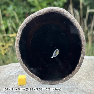 Stunning black agate slice - healing crystal, energy cleansing - Picture 1 of 1