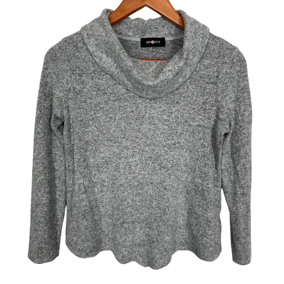 Suéter Amy Byer Gris Jaspeado Capucha Cuello Manga Larga Niña Talla XL Foto 1 de 4