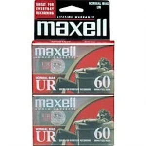 Maxell 109024 UR-60 2PK Normal Bias Audio Cassettes 60 Minutes With (US IMPORT) - Photo 1/8