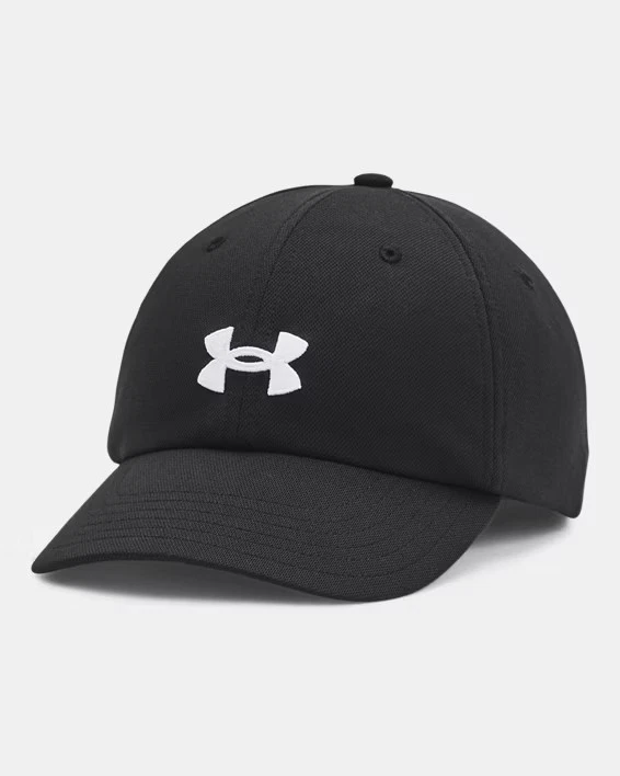 Cappello Under Armour Ua Blitzing Con Visiera Unisex Poliestere Nero/Bianco - Immagine 1 di 3
