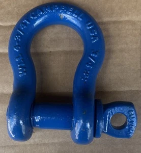 Campbell 5411205 3/4" 4-3/4 Ton Screw Pin Forged Steel Painted Anchor Shackle - Picture 1 of 6
